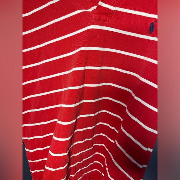 Ralph Lauren Polo Red And White Striped Top - Picture 2 of 4